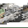 Mexen Mario chiuvetă din granit cu 2 compartimente și baterie de bucătărie Flora, alb - 6504-20-670401-07-B