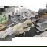 Mexen Mario chiuvetă de bucătărie din granit cu 2 compartimente și baterie Flora, bej - 6504-69-670401-07
