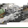 Mexen Mario Albă Chiuvetă de granit cu 2 compartimente și baterie de bucătărie Flora, Gri - 6504-71-670401-07-B