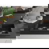 Mexen Mario chiuvetă de granit cu 2 compartimente cu baterie de bucătărie Flora, negru/argintiu metalic - 6504-73-670401-00