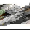 Mexen Mario Albă Chiuvetă de granit cu 2 compartimente și baterie de bucătărie Flora, Neagră/Auriu metalic - 6504-75-670401-00