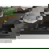 Mexen Mario chiuvetă de bucătărie din granit cu 2 compartimente și baterie Flora, negru/auriu metalic - 6504-75-670401-57-B