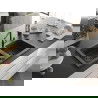 Mexen Mario Albă Chiuvetă de granit cu 2 compartimente și baterie de bucătărie Flora, Negru cu picățele - 6504-76-670401-08-B