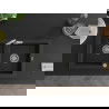 Mexen Mario chiuvetă de granit cu 2 compartimente cu baterie de bucătărie Flora, negru - 6504-77-670401-00