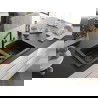 Mexen Mario Albă Chiuvetă de granit cu 2 compartimente și baterie de bucătărie Flora, Neagră - 6504-77-670401-70-B