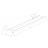 Mexen Loft suport dublu pentru prosop, negru - 7012625-70