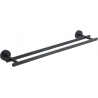 Mexen Loft cuier dublu pentru prosoape, negru - 7012625-70