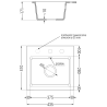 Mexen Milo chiuvetă de granit cu 1 compartiment cu baterie de bucătărie Flora, negru/argintiu metalic - 6505-73-670401-07