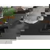 Mexen Milo chiuvetă de bucătărie din granit 1-cameră cu baterie Flora, negru/argintiu metalizat - 6505-73-670401-07-B