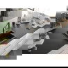 Mexen Milo chiuvetă de granit cu 1 compartiment și baterie de bucătărie Flora, Neagră/Argintiu metalic - 6505-73-670401-57-B