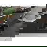 Mexen Milo chiuvetă de bucătărie granit cu 1 compartiment cu baterie Flora, negru/auriu metalic - 6505-75-670401-00