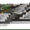 Mexen Gaspar chiuvetă de bucătărie din granit cu 1,5 cuve și scurgător, baterie de bucătărie Flora, alb - 6507-20-670401-57-B
