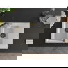 Mexen Gaspar chiuvetă de bucătărie din granit cu 1,5 cuve și scurgător, baterie de bucătărie Flora, alb - 6507-20-670401-57-B