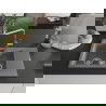 Mexen Gaspar Chiuvetă de granit de 1,5 compartiment cu picurător și baterie de bucătărie Flora, Gri - 6507-71-670401-00