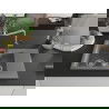 Mexen Gaspar Chiuvetă de granit de 1,5 compartiment cu picurător și baterie de bucătărie Flora, Gri - 6507-71-670401-06