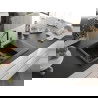 Mexen Gaspar chiuvetă din granit cu 1,5 cuve cu scurgător și baterie de bucătărie Flora, negru/argintiu - 6507-73-670401-57-B