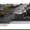 Mexen Gaspar chiuvetă granit 1,5-cupe cu scurgător și baterie bucătărie Flora, negru/auriu - 6507-75-670401-57-G