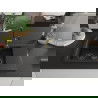 Mexen Gaspar chiuvetă granit 1,5 compartimente cu scurgător și baterie bucătărie Flora, negru/auriu - 6507-75-670401-57-B