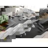 Mexen Gaspar chiuvetă granit 1,5-camere cu picurător și baterie Flora, negru înspicat - 6507-76-670401-08-B