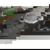 Mexen Gaspar chiuvetă granit 1,5-camere cu scurgător și baterie de bucătărie Flora, negru pătat - 6507-76-670401-57-G