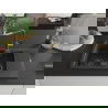Mexen Gaspar chiuvetă de granit 1,5-camere cu picurător și baterie de bucătărie Flora, neagră cu pete - 6507-76-670401-75-B