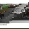 Mexen Gaspar chiuvetă de granit cu 1,5 cuve și scurgător și baterie de bucătărie Flora, negru - 6507-77-670401-57-B