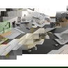 Mexen Pablo chiuvetă de granit cu un compartiment, cu picurător și baterie de bucătărie Flora, Bej - 6510-69-670401-57-G