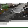 Mexen Pablo chiuvetă de bucătărie din granit cu o cuvă, cu scurgător și baterie Flora, negru/auriu metalic - 6510-75-670401-07