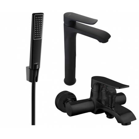 Mexen Pecos R72 set pentru cadă, negru - 72713R72-70