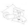 Mexen Pecos R75 kádcsaptelep készlet, fekete - 72713R75-70