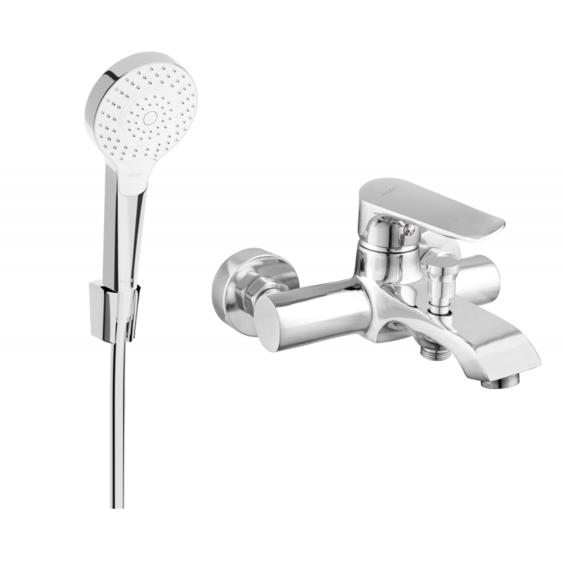 Mexen Pecos R05 fürdőkád csaptelep zuhanyszettel, króm - 7273R05-00