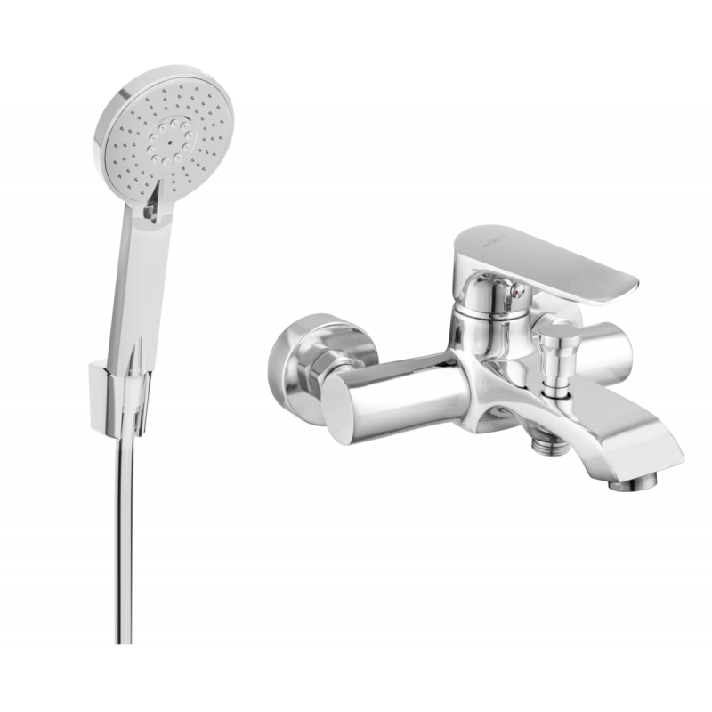 Mexen Pecos R40 baterie de baie cu set de duș, crom - 7273R40-00
