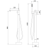 Mexen Urano baterie cadă de sine stătătoare, aurie - 75233-50