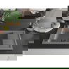 Mexen Elias chiuvetă de granit 1-cu o cuvă cu picurător și baterie de bucătărie Flora, gri - 6511-71-670401-70-B