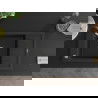 Mexen Elias chiuvetă granit 1 cuvă cu scurgător și baterie bucătărie Flora, negru/argintiu metalic - 6511-73-670401-07