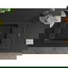 Mexen Elias chiuvetă de granit cu 1 compartiment, cu scurgător și baterie Flora, negru/argintiu metalizat - 6511-73-670401-70-B