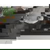 Mexen Elias chiuvetă granit 1-cameră cu picurător și robinet de bucătărie Flora, negru/auriu metalizat - 6511-75-670401-00