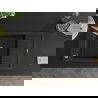Mexen Elias chiuvetă granit 1-cameră cu picurător și robinet de bucătărie Flora, negru/auriu metalizat - 6511-75-670401-00
