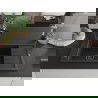 Mexen Elias chiuvetă de bucătărie granit cu 1 cuvă, scurgător și baterie Flora, negru/auriu metalizat - 6511-75-670401-70-B