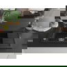 Mexen Elias chiuvetă de granit cu un compartiment, cu picurător și baterie de bucătărie Flora, Neagră - 6511-77-670401-00