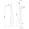 Mexen Urano baterie de baie independentă, crom - 75233-00