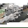 Mexen Diego chiuvetă de bucătărie din granit cu 1 compartiment și baterie Flora, alb - 6512-20-670401-02