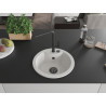 Mexen Diego chiuvetă de granit cu 1 cuvă și baterie de bucătărie Flora, albă - 6512-20-670401-70-B