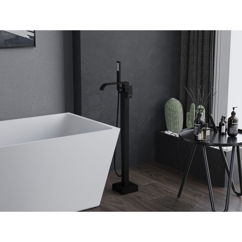 Mexen Lava baterie cadă freestanding, neagră - 752433-70