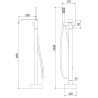 Mexen Lava baterie cadă freestanding, neagră - 752433-70