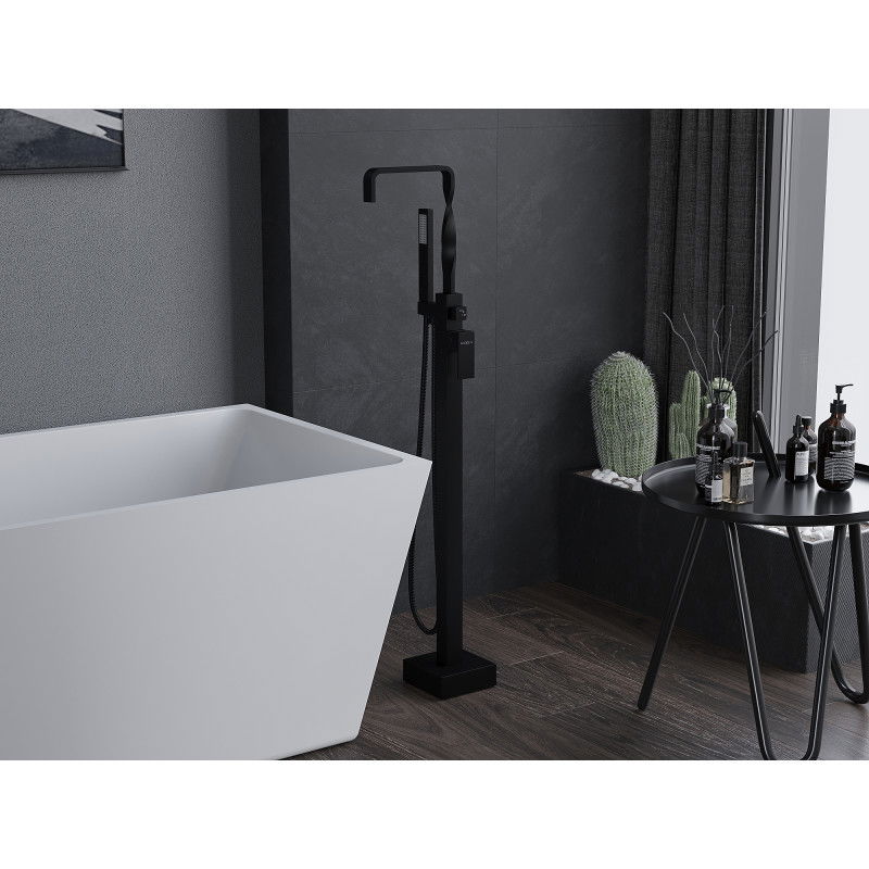 Mexen Avila szabadon álló fürdőkád csaptelep, fekete - 75833-70