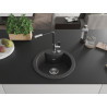 Mexen Diego chiuvetă granit 1-cu tăviță cu baterie de bucătărie Flora, negru cu picățele - 6512-76-670401-07