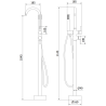 Mexen Alma baterie cadă de sine stătătoare, Aurie - 75033-50