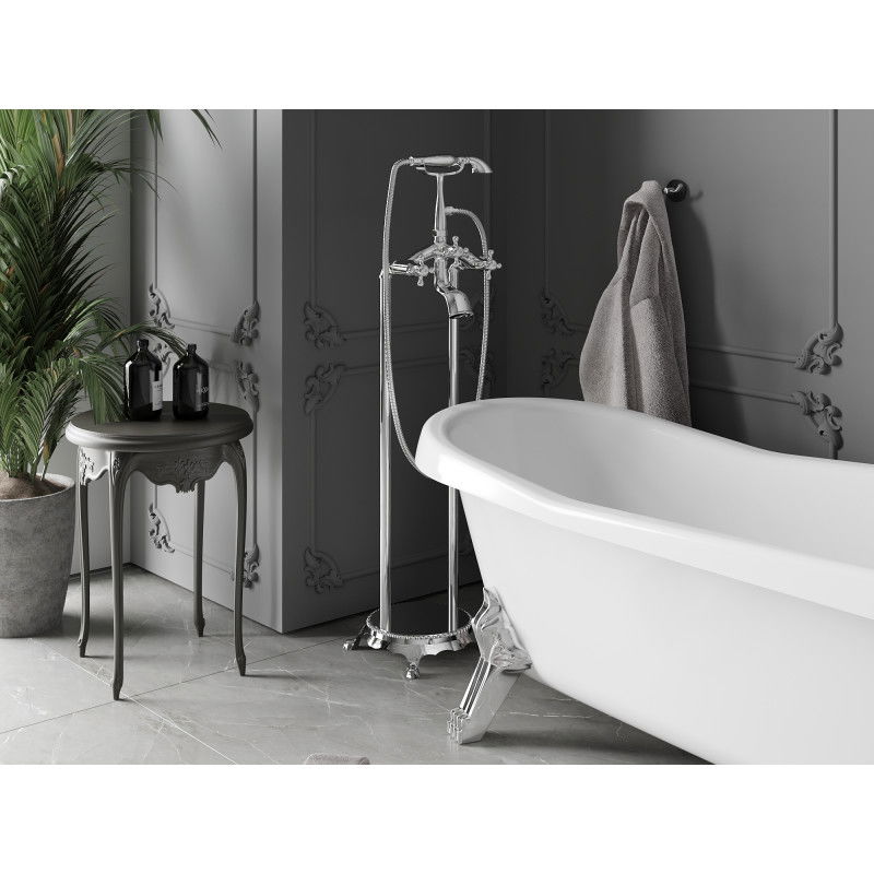 Mexen Retro baterie cadă freestanding, crom - 75933-00