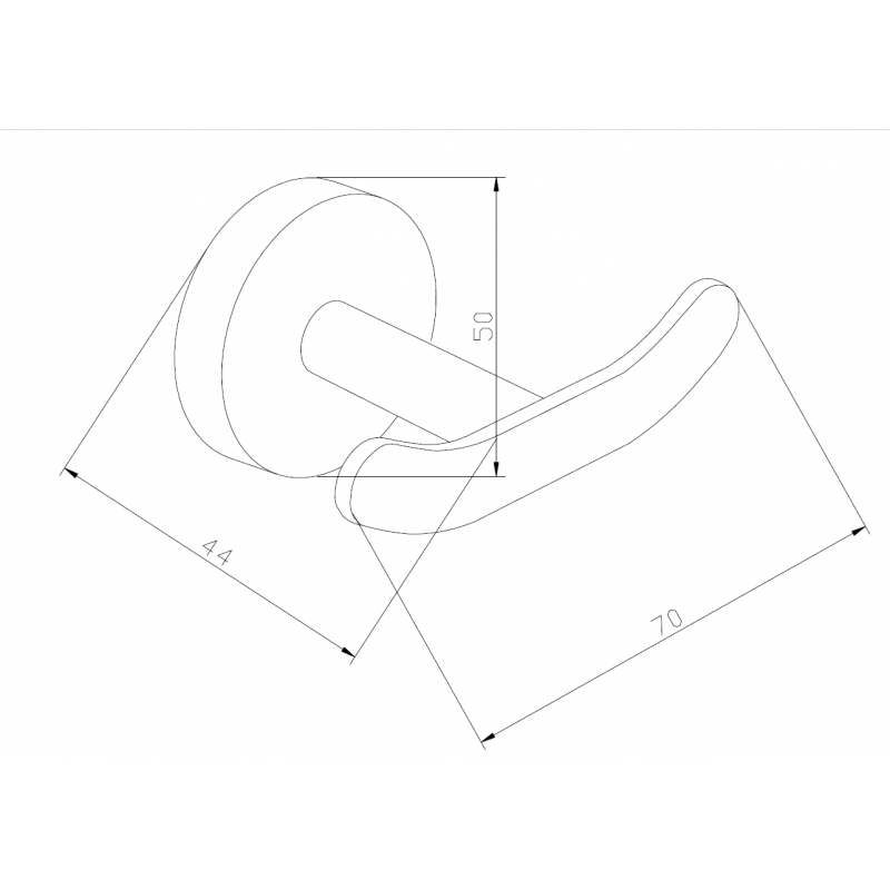Mexen Loft cârlig dublu pentru prosoape, crom - 7012635-00